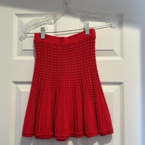 LPA red mini skirt